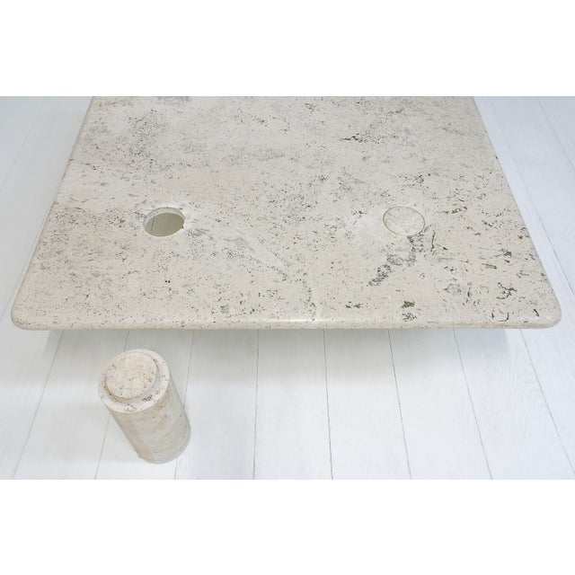 Travertine Coffee Table by Angelo Mangiarotti for Up & Up, 1970s For Sale - Image 10 of 12