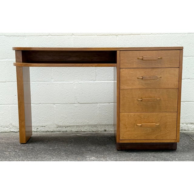 Stunning Mid Century Art Deco Style Desk designed by Eliel Saarinen for the Johnson Furniture Co in Grand Rapids,...