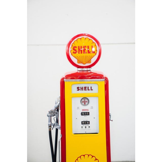 American Shell Petrol Station Pump, 1950s For Sale - Image 4 of 18