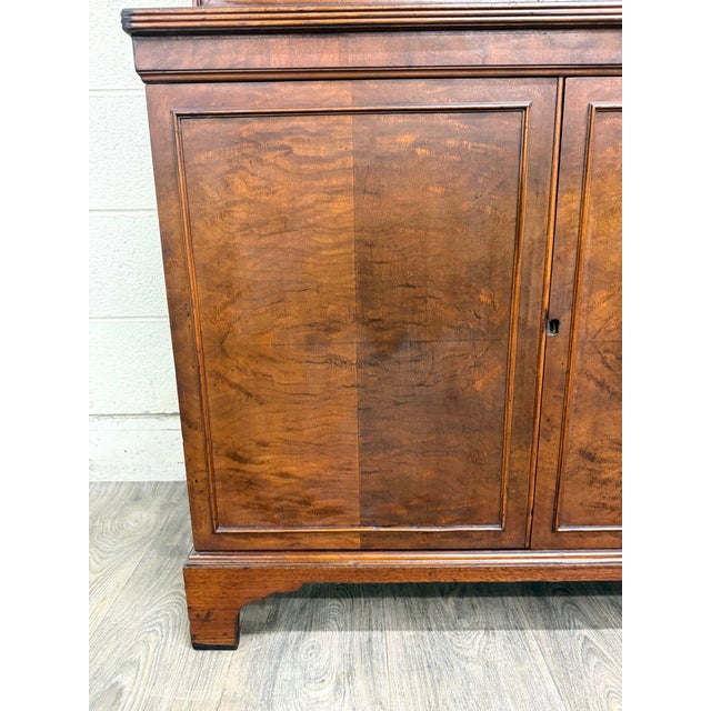 Wood Vintage Georgian Style Mahogany Bookcase Cabinet China Cabinet For Sale - Image 7 of 15