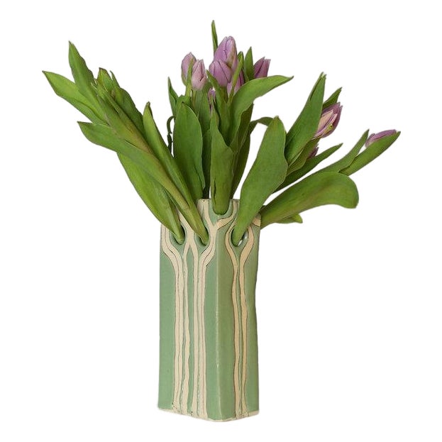 Reverse Art Nouveau Tulipiere Vase For Sale