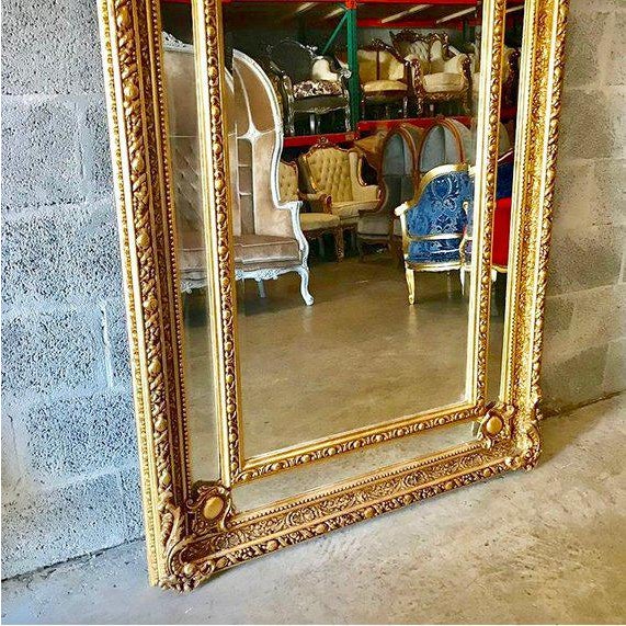 Gold French Louis XVI Style Floor Mirror Chairish
