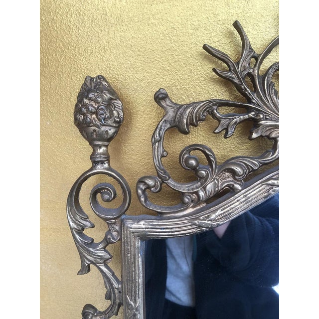 20th Century Baroque Mirror in Brass, Italy For Sale - Image 6 of 18