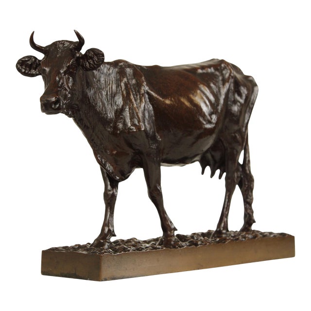 Early 20th C. American Bronze Cattle Sculpture For Sale