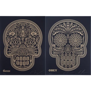 Shepard Fairey, Day of the Dead Calavera, Lithograph For Sale