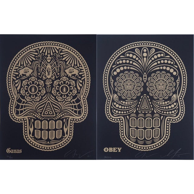 Shepard Fairey, Day of the Dead Calavera, Lithograph For Sale