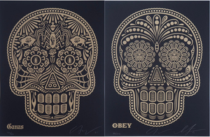Shepard Fairey, Day of the Dead Calavera, Lithograph