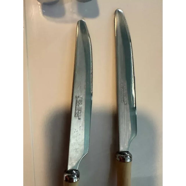 1990s Vintage Cambridge Faux Bamboo Flatware Set- 18 Pieces For Sale - Image 5 of 8