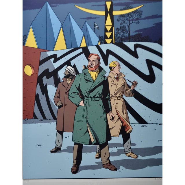 Modern André Juillard, Blake and Mortimer Expo 58, Screenprint For Sale - Image 3 of 16