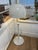 Coastal Vintage White Wicker Floor Lamp With Dome Shade For Sale - Image 3 of 14