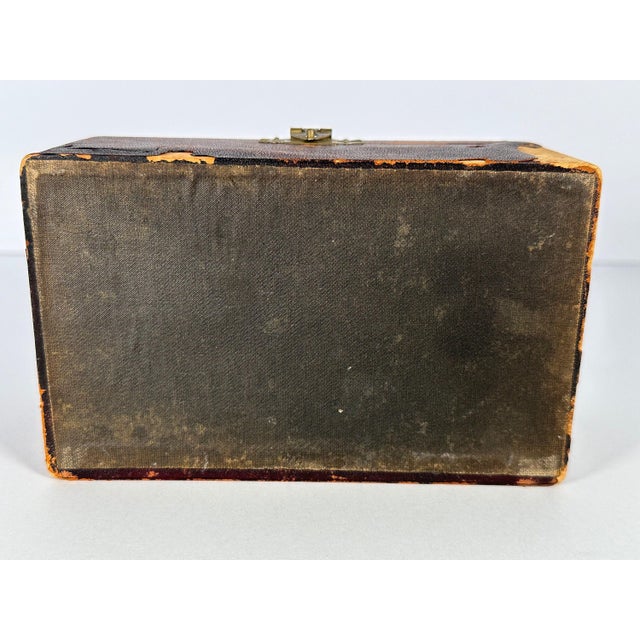 19th Century Antique Dennison's Jewelry Cleaning Kit: Dovetail Leather Box For Sale - Image 5 of 10