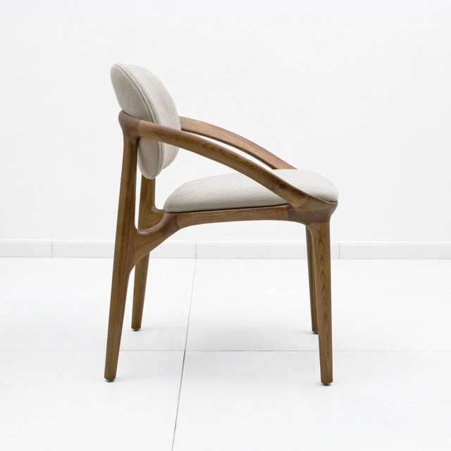 Italian Dining Chairs with Sculptural Curved Frame, 2020, Set of 6 For Sale - Image 4 of 8