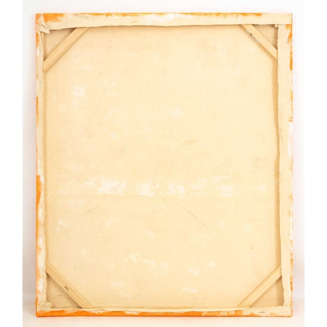 Late 20th Century Domenick Capobianco Abstraction in Orange Oil For Sale - Image 5 of 6