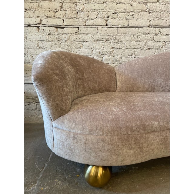 Art Deco 1960s Vintage Sofa - Reupholstered For Sale - Image 3 of 12