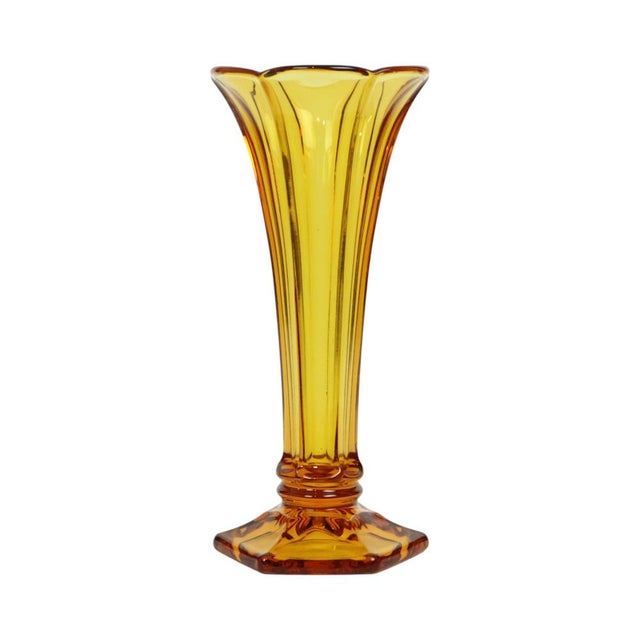 Glass Small Art Deco Luxval Vase from Val Saint Lambert, 1930s For Sale - Image 7 of 13