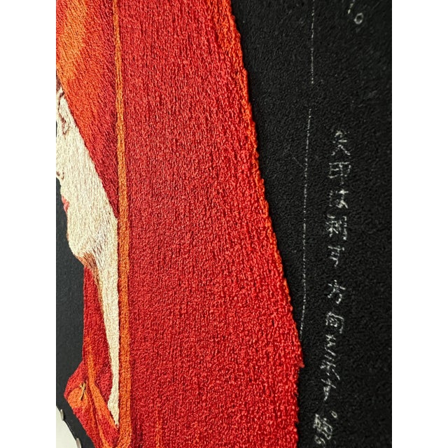 Mid 20th Century Vintage Embroidery on Frame of Saint Fabiola, Physician For Sale - Image 5 of 6