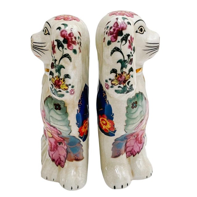 2020s Tobacco Leaf Petite Staffordshire Style Spaniel Dogs - a Pair For Sale - Image 5 of 7