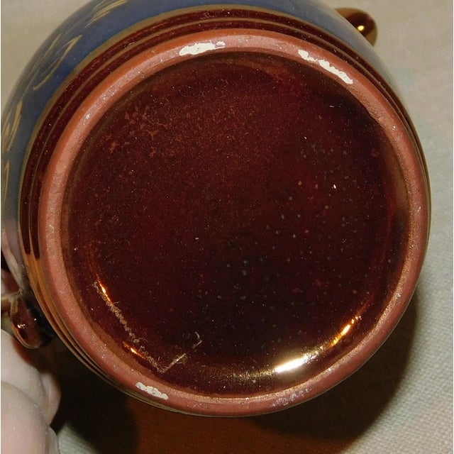Ceramic Antique English Copper Luster Creamer For Sale - Image 7 of 8