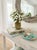 Army Green Vintage Earth-Tone Ceramic Pitcher Vase With Sculpted 3d Floral Motif & Pebble Texture For Sale - Image 8 of 12