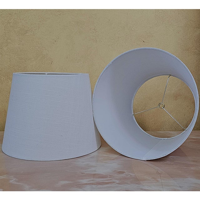 Pair of Jonathan Y Holly Marbleized Ceramic Table Lamps in Blue & White For Sale - Image 10 of 18