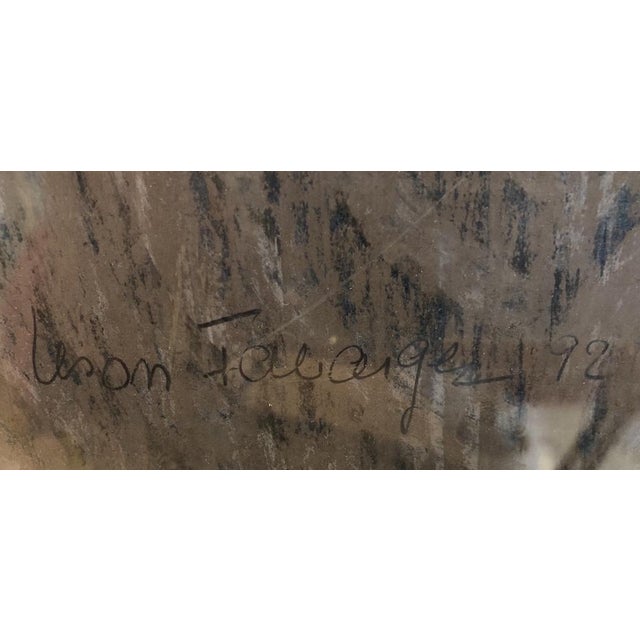 Lison Favarger, Patchwork, 1992, Pastel on Paper, Framed For Sale - Image 3 of 9