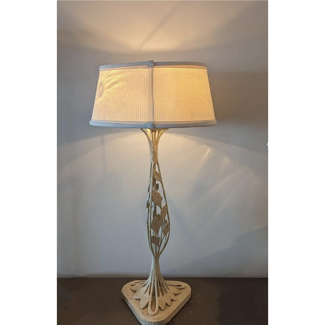 Metal 1980s Frederick Cooper Table Lamp, Shade & Finial Included For Sale - Image 7 of 8