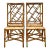 Vintage Coastal Chinese Chippendale Rattan Dining Chairs - Set of 4 - 2550 For Sale