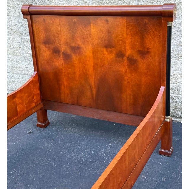 French Empire Flame Mahogany Twin Bed For Sale - Image 4 of 8