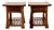 Scroll-Top Nightstands in Indian Rosewood, Set of 2 For Sale