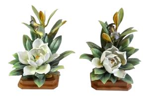 1950s Dorothy Doughty Royal Worcester Magnolia Warbler - a Pair