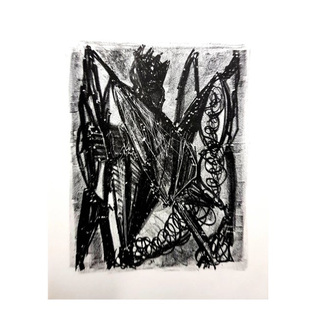 Original lithograph by Jean-Michel Atlan For Description of a Struggle by Franz Kafka Paris, Maeght Publisher, 1946....