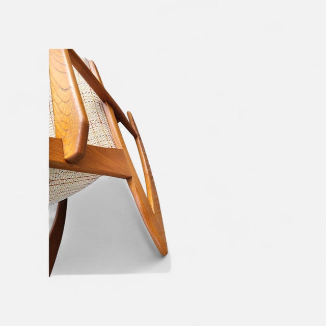 1950s Mid-Century Danish Boomerang Rocking Chair Model 97 Søren Jensen v. Tønder Møbelwærk ​, 1950s For Sale - Image 5 of 17