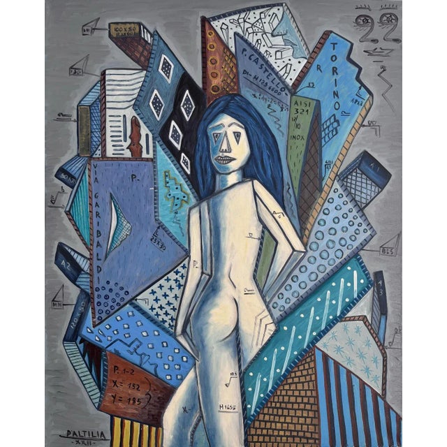 Mario D'altilia, Turin on Display, 2022, Oil on Canvas For Sale - Image 12 of 12