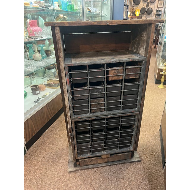 Antique 24 Drawer Apothecary Hardware Store Cabinet One of a Kind For Sale - Image 11 of 12