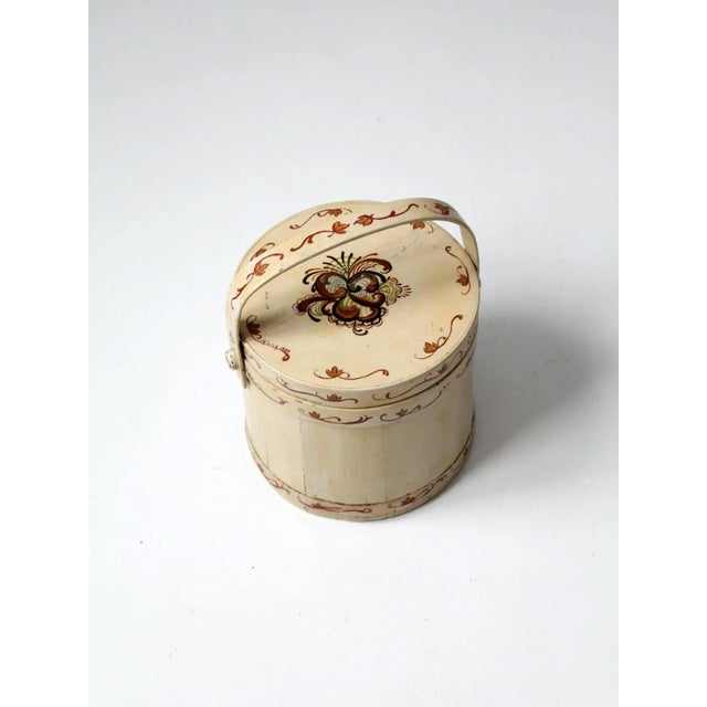 Vintage Painted Sugar Bucket For Sale - Image 6 of 13