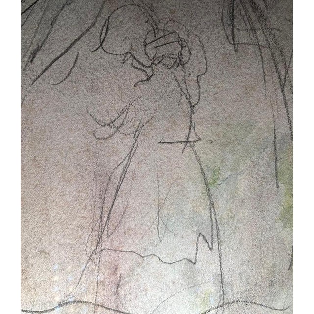 Otto Vautier, Portrait of Couple, Graphite on Paper For Sale - Image 5 of 10