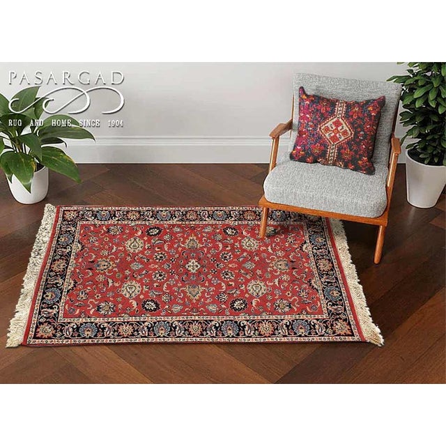 Pasargad DC Rust Hand Knotted Design Rug For Sale - Image 4 of 4