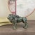 Metal Bronze Lion Sculpture – 3.1" Verdigris Patina Animal Figure For Sale - Image 7 of 11