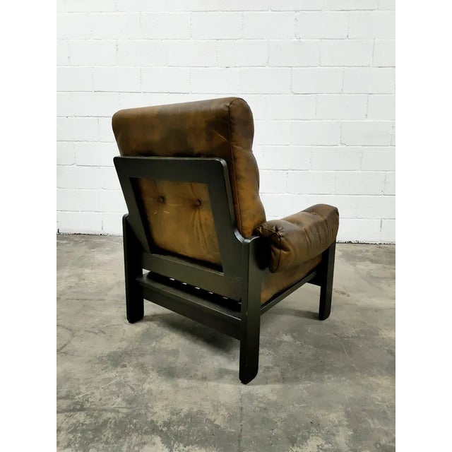 Vintage Chair in Leather For Sale - Image 3 of 7