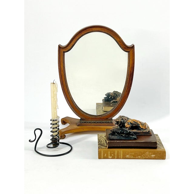 Antique Georgian Style Gentleman's Table Top Vanity Mirror For Sale - Image 10 of 11