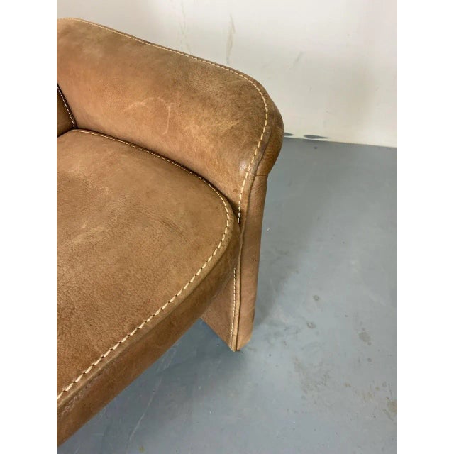 Mid-Century Brutalist Modernist Leather Model DS50 Lounge Chair from de Sede, 1960s For Sale - Image 9 of 12