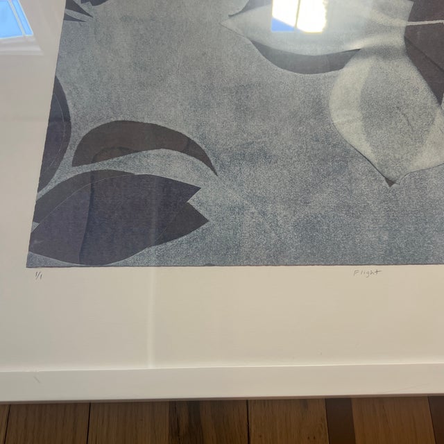 2020s Original Framed Abstract Monotype “Flight” Signed MCB 2025 For Sale - Image 5 of 7