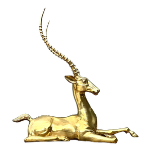 Vintage Monumental Brass Gazelle