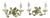Vintage French Painted Toleware Oak-Leaf Wall Sconces, 1970, Set of 2 For Sale