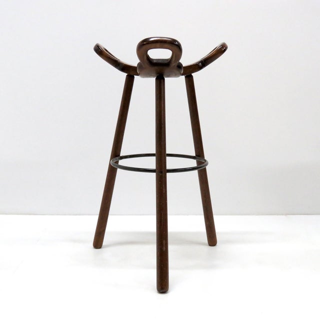 1970s Vintage Confonorm Brutalist "Marbella" Bar Stools- Set of 3 For Sale - Image 4 of 11