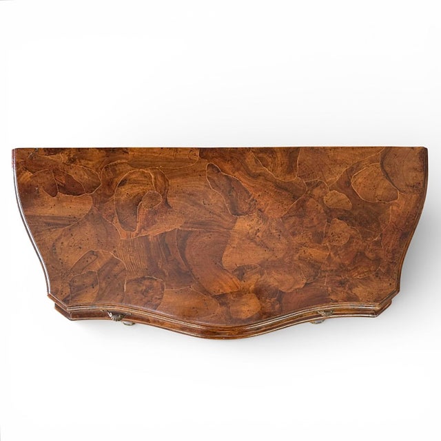 Vintage Italian Olive Burl Bombé Chest For Sale - Image 10 of 11