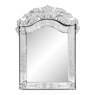 Venetian Etched Glass Mirror For Sale