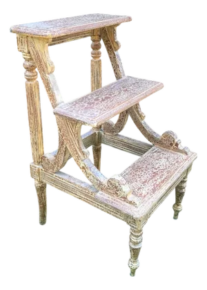 Antique Library Steps or Three-Tiered Side Table