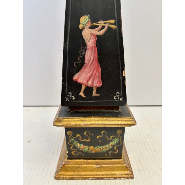 Vintage Italian Hand Painted Obelisk For Sale In West Palm - Image 6 of 14