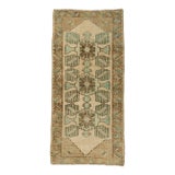 Turkish Mini Rug Oriental Hand Knotted Vintage Rug 1'8" x 3'5" #21078 For Sale
